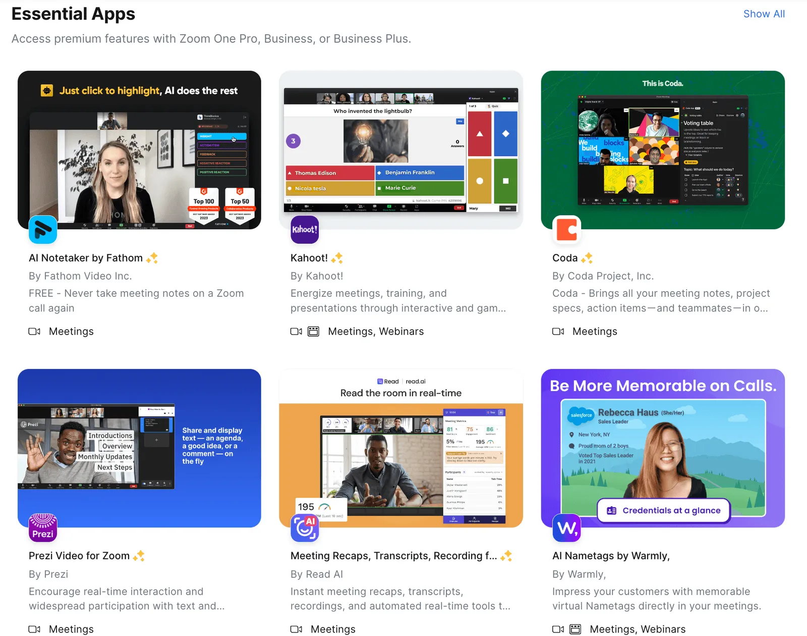 Essential apps